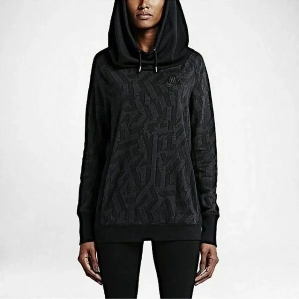 Ladies Nike Dri-Fit Jacquard‎ Rally Cowl Neck Hoodie Size Medium
